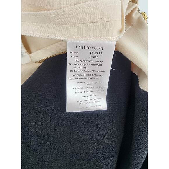 Emilio Pucci Color Block Sleeveless Woolblend Shift Dress Women's Size 34 (US 4) - Picture 8 of 10